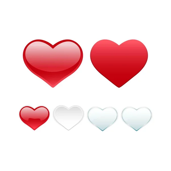 Zestaw Miłości Serce Biznes Logo Projektowanie Wektor — Wektor stockowy
