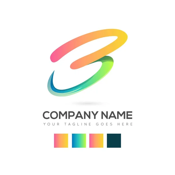 Abstrato Letra Negócio Tecnologia Logotipo Design Vetor — Vetor de Stock