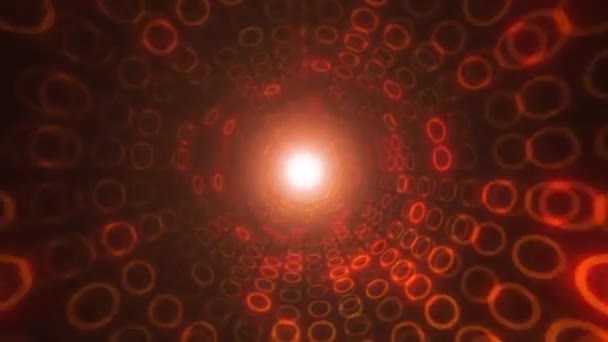 Abstract Light Tunnel Circles Stock Video Footage — Stockvideo