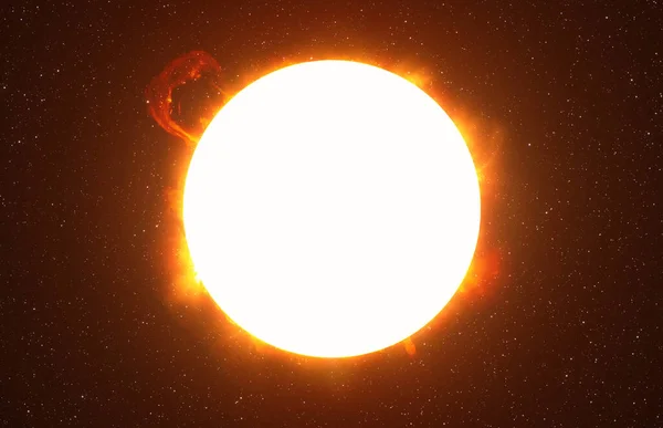 Fényes Nap Sötét Csillagos Ellen Naprendszerben Ennek Képnek Elemeit Nasa — Stock Fotó