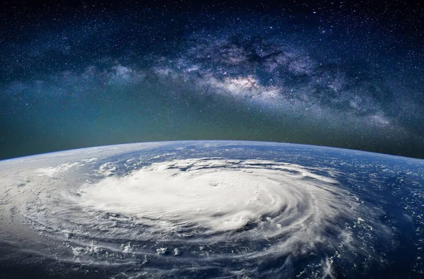 Tájkép Tejút Galaxissal Föld Kilátás Űrből Tejút Galaxissal Nasa Által — Stock Fotó