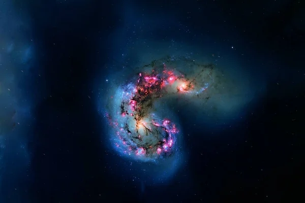 Piękna Jasna Galaktyka Kosmosie Elementy Tego Obrazu Dostarczone Przez Nasa — Zdjęcie stockowe