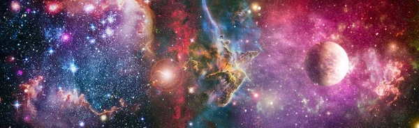 Gyönyörű Galaxis Káosz Tér Háttér Csillagködök Csillagok Nasa Által Biztosított — Stock Fotó