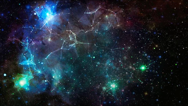 Велетень Світить Туманністю Космічний Фон Червоною Туманністю Зорями Елементи Цього — стокове фото