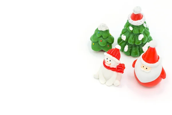 Gruppe Von Weihnachtspuppen Isoliert Auf Weißem Hintergrund Diese Puppe Ist — Stockfoto