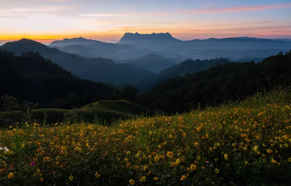 Espectacular Vista Montaña Doi Luang Chiang Dao Provincia Chiang Mai —  Fotos de Stock