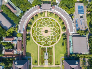 Mae Fah Luang Üniversitesi 'nin havadan görünüşü. Tayland' ın en güzel devlet üniversitesi. Chiang Rai 'de..