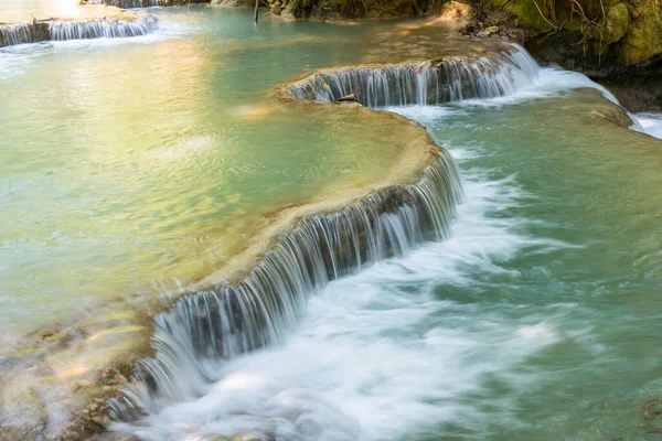 Beautiful Landscape Kuang Falls Iconic Popular Waterfalls Jungle Park Nearly — Foto de Stock