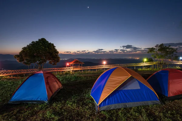 Tente Camping Sommet Montagne Doi Sango Ngo Dans District Chiang — Photo