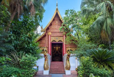 Wat Phra Kaew an iconic landmark temple in Chiang Rai province of Thailand.