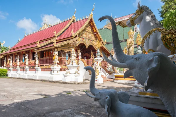 Wat Ming Muang Egy Ikonikus Gyönyörű Templom Hagyományos Lanna Stílusban — Stock Fotó