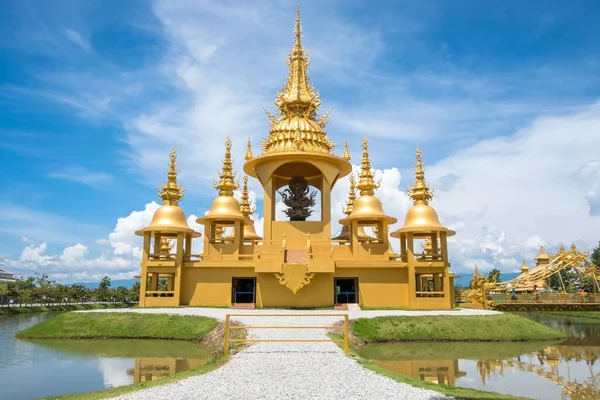 Golden Ganesha Shrine Ganesha Exhibition Wat Rong Khun Iconic Tourist — Stock Fotó