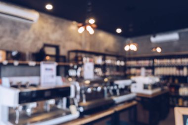 Abstract blur and defocused in coffee shop, cafe or restaurant. The Environment in coffee shop.