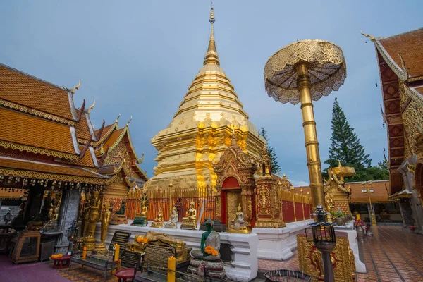 Wat Phra Doi Suthep Iconic Historical Landmark Chiang Mai Northern — Fotografia de Stock