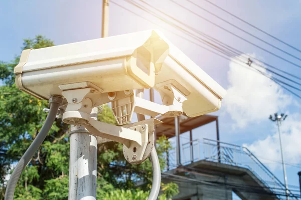 The public security CCTV camera is a growing problem for cities worldwide. Smart cities are, as a concept, safer cities. Surveillance camera used for the purpose of observing an area.