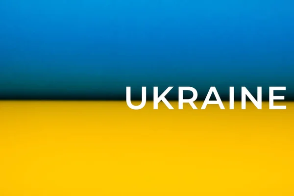 Guerra Tra Russia Ucraina Bandiera Ucraina Texture Carta Blu Giallo — Foto Stock