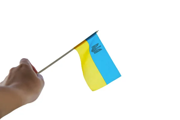 Отменить Украинский Флаг Большой Национальный Символ Поддержка Помощь Украине День — стоковое фото