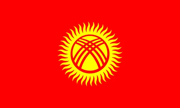 Bandera Nacional Kirguistán Colores Oficiales Proporción Correcta Bandera Nacional Kirguistán — Foto de Stock