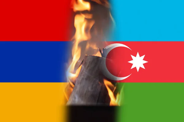Guerra Defocus Conflito Entre Arménia Azerbaijão Sobre Nagorno Karabakh Vamos — Fotografia de Stock