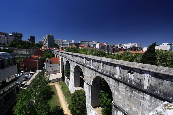 Történelmi vízvezeték, Lisszabon, Portugália Stock Kép