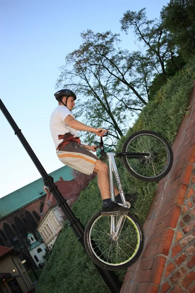 Truque do motociclista — Fotografia de Stock