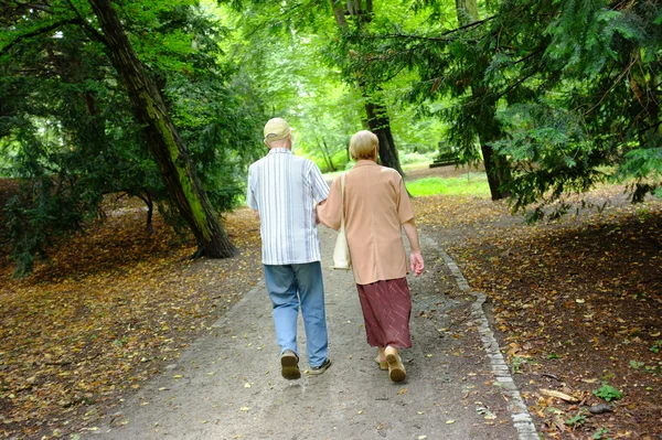 Pareja mayor en el parque — Foto de Stock