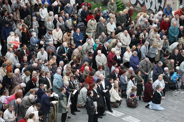 Religiös procession i wroclaw, Polen — Stockfoto