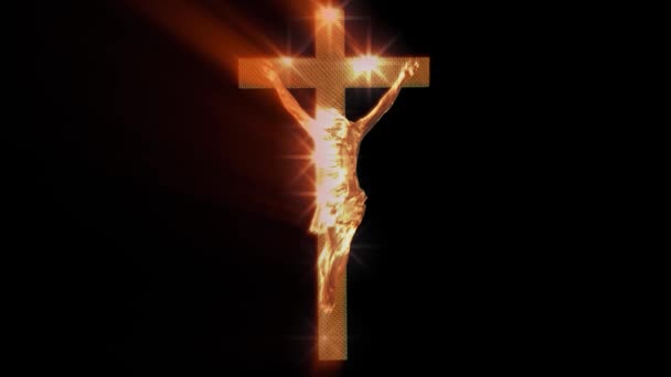 Jesus Christus am Kreuz — Stockvideo