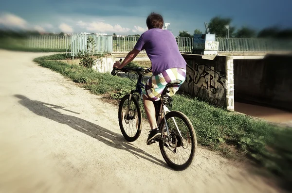 Aktives Radfahren — Stockfoto