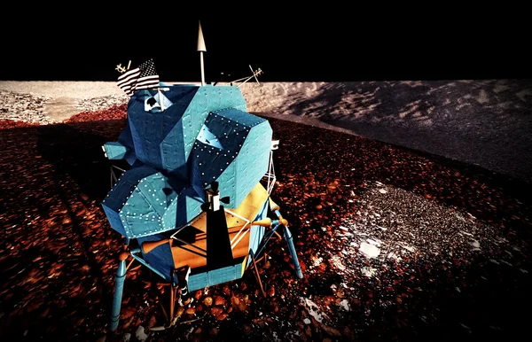 Yabancı gezegende Moon rover — Stok fotoğraf