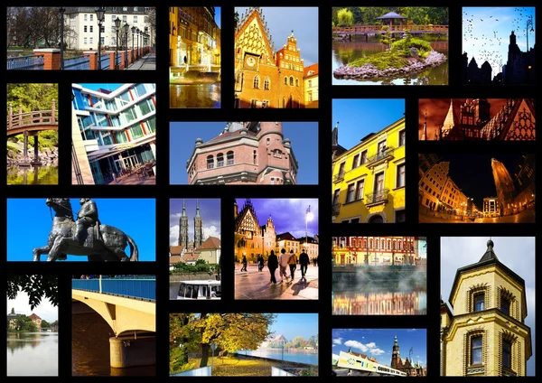 Città europea in collage — Foto Stock