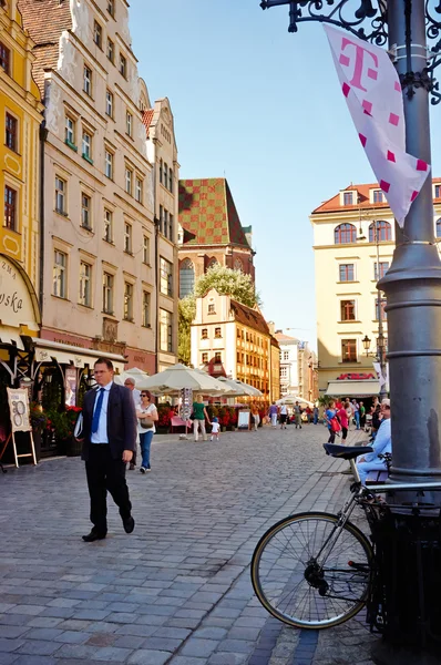 Sommar i Europeiska downtown — Stockfoto