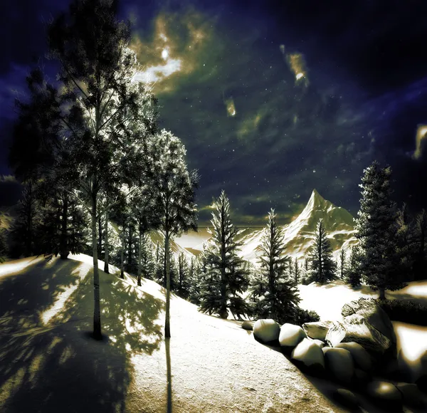 Navidad, bosque mágico — Foto de Stock
