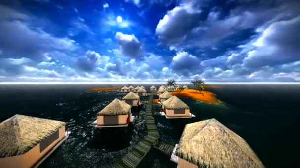 Paradis hawaïen au coucher du soleil impressionnant — Video