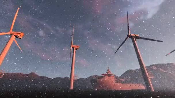 Offshore power wind turbines Video Clip