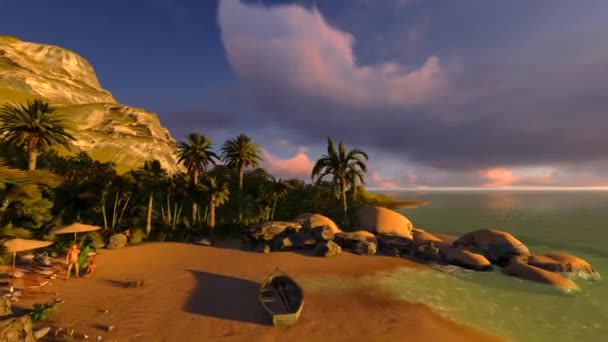 Тропический рай — стоковое видео
