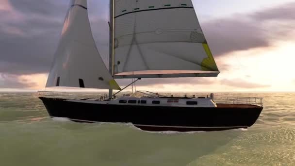 Yachting nei mari tropicali — Video Stock