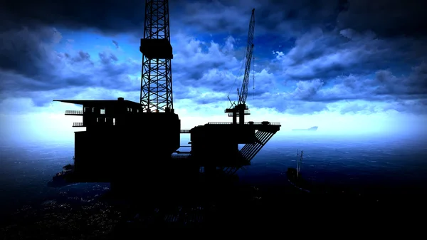 Oil rig platform — Stock Photo, Image