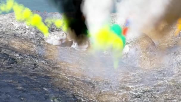 Éruption volcanique impressionnante sur l'île 