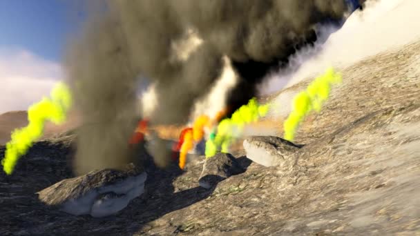 Éruption volcanique impressionnante sur l'île 