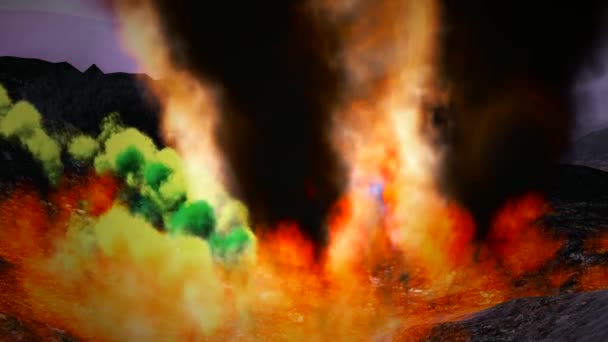 Éruption volcanique impressionnante sur l'île 