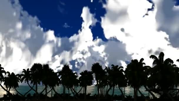 Tormenta tropical sobre la isla — Vídeo de stock