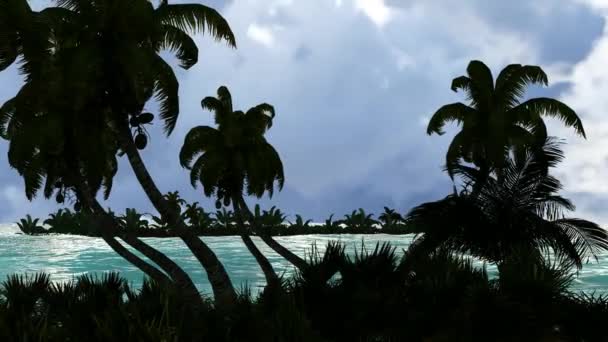 島の熱帯嵐 — Stockvideo