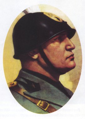 Benito mussolini nazi posterinde gösterildiği