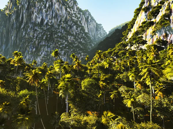 黑板tropiskt landskap — Stockfoto