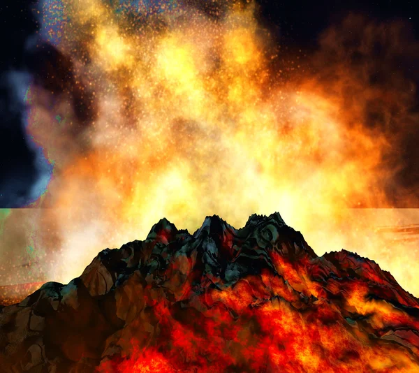 Wybuch wulkanu — Zdjęcie stockowe