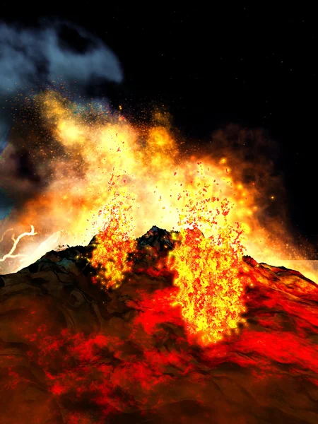 Erupción volcánica — Foto de Stock