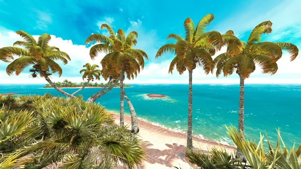 Tropik cennet plaj — Stok fotoğraf