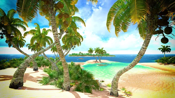 Tropical paradise beach — Stock Photo, Image