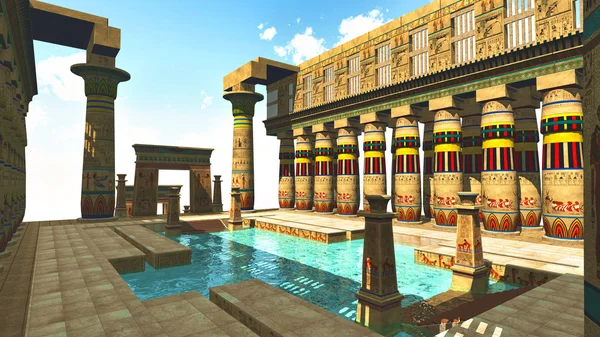 Egyptian swimming pool — Stock Photo, Image